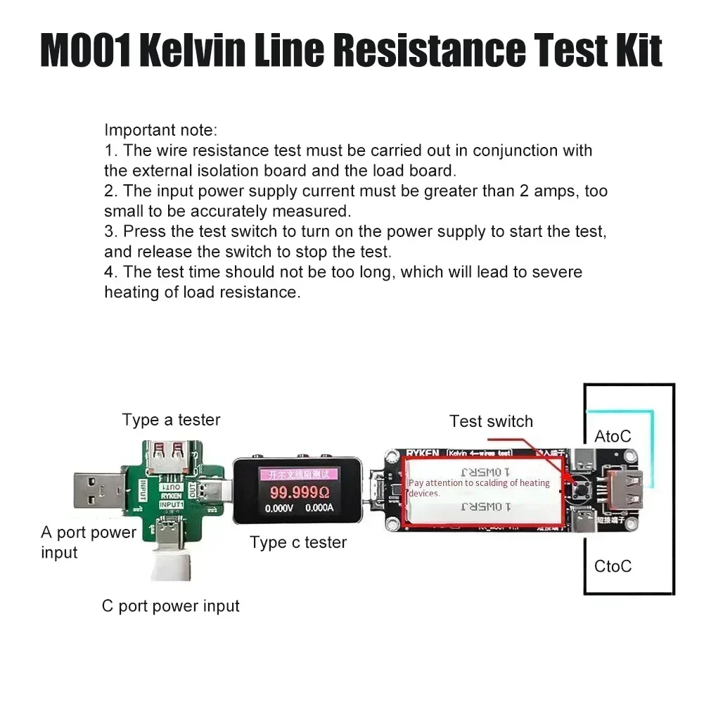 Kelvin Direnç Tip-C Güç Ölçer  - Electronics Repair Bench incelemesi ve fiyatı