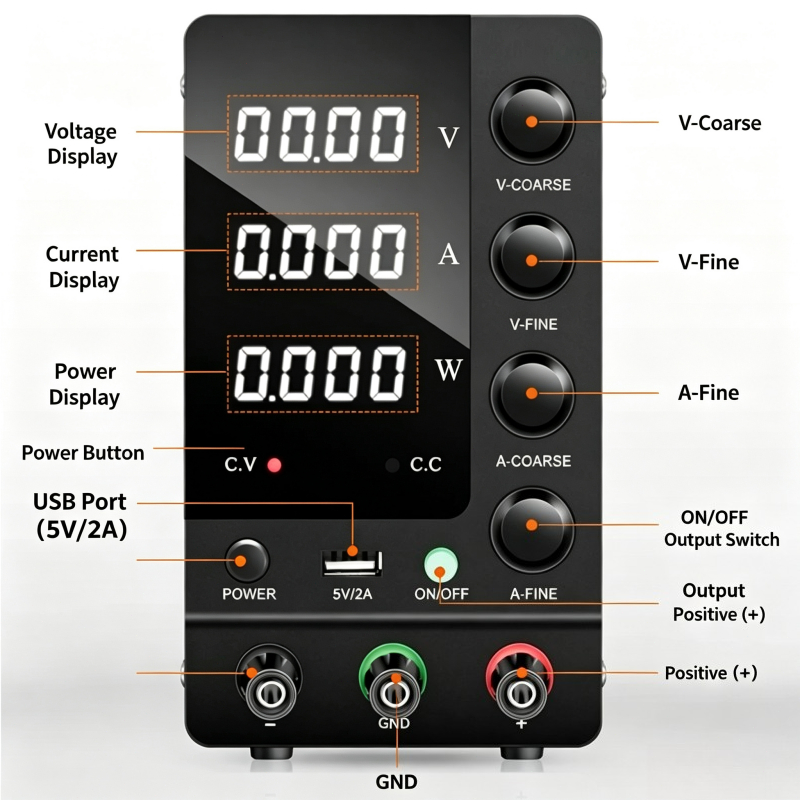0-32V 0-6A Değişken Regüleli D - Electronics Repair Bench incelemesi ve fiyatı